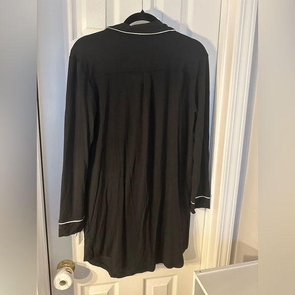 NWT Auden Black Nightshirt with White Trim - Picture 5 of 5
